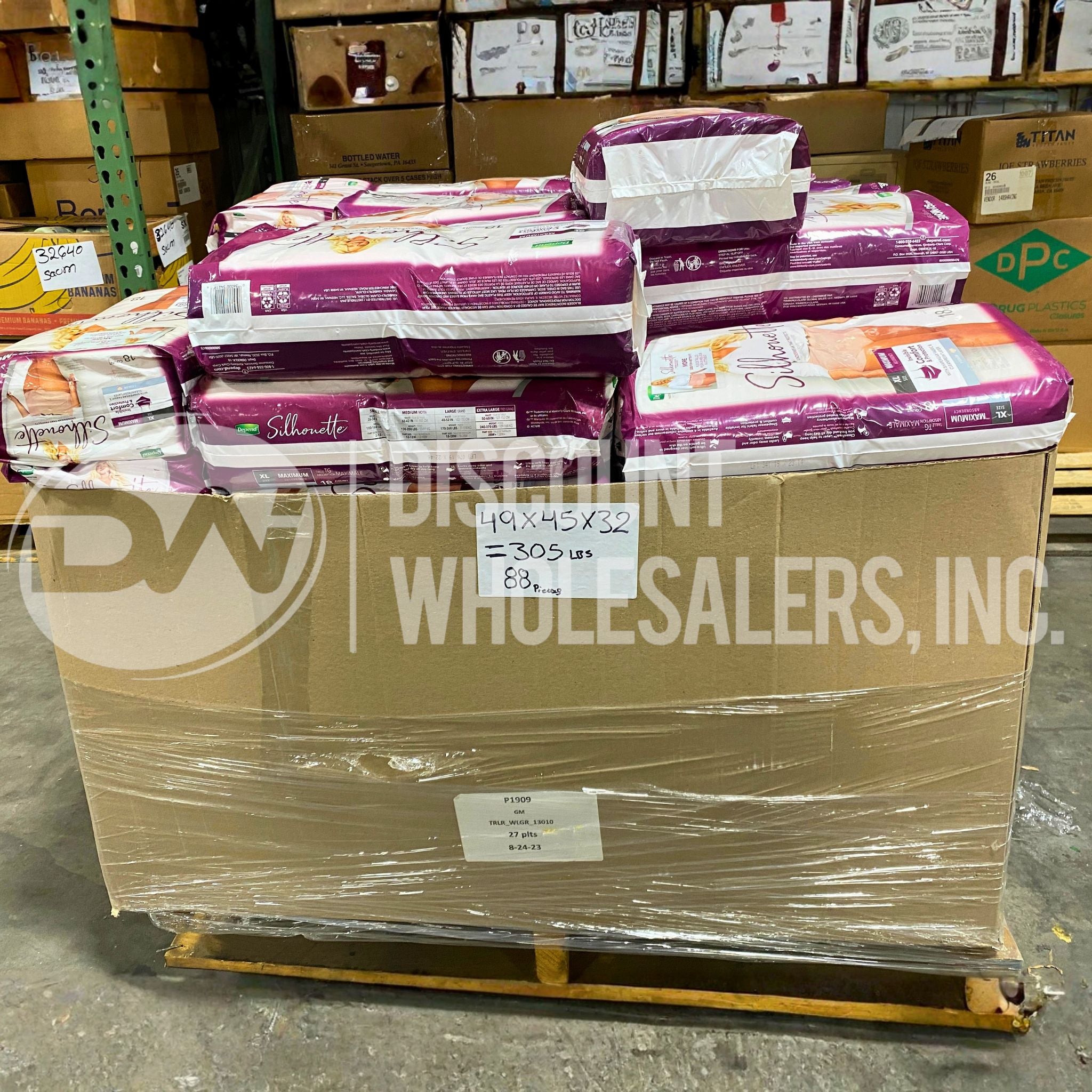 Depend Silhouette Adult Diapers, Incontinence & Postpartum X-Large, Beige 18 Count (88 Pcs Per pallet)