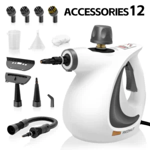 [Clearance Sale] Redhut Pressurized Portable Handheld Steam Cleaner with 12 Accessories - Free Shipping